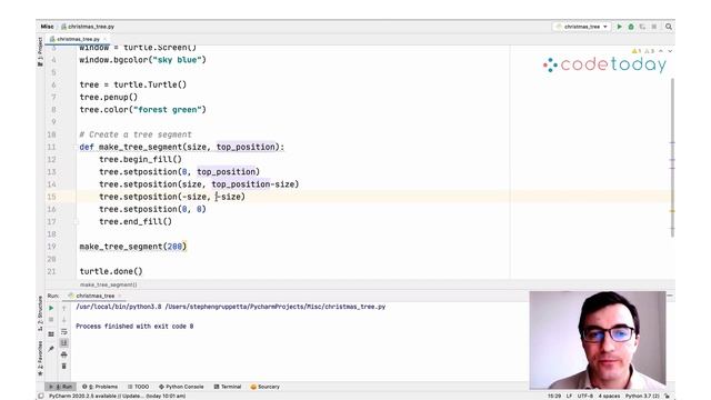 How to Draw a Christmas Tree Using Turtle in Python - A Tutorial смотреть онлайн