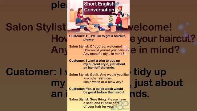 simple English conversation at salon 💆🏻💆🏻 смотреть онлайн