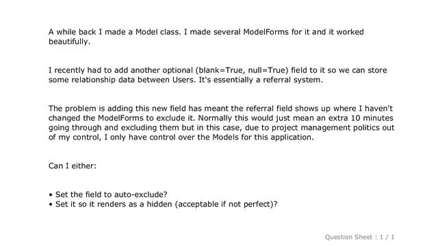 Django : Hidden field in Django Model смотреть онлайн
