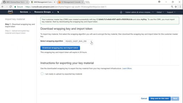 03 AWS Custom KMS | Import Custom Key or your Secrets into KMS | Encrypt data with custom key смотреть онлайн