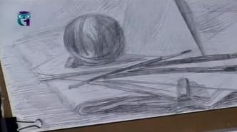 Уроки рисования (# 8) карандашом. Рисуем художественные принадлежности