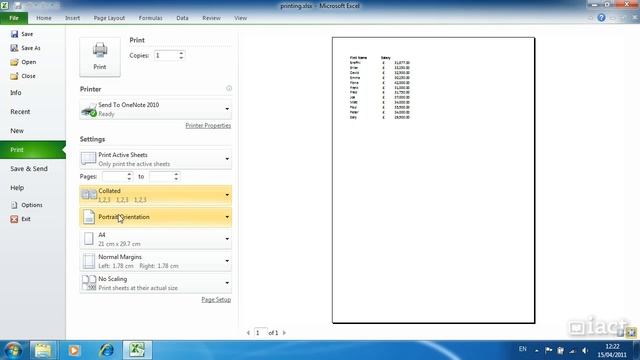 Print Preview and Basic Print Settings - Excel 2010 Level 1 смотреть онлайн