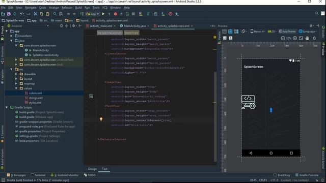 Android Studio Splash Screen with Transition Animation смотреть онлайн
