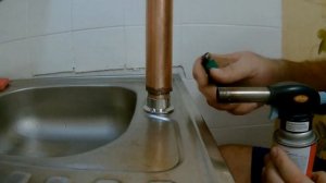 Пайка меди с нержавейкой, кламп к медной трубе.