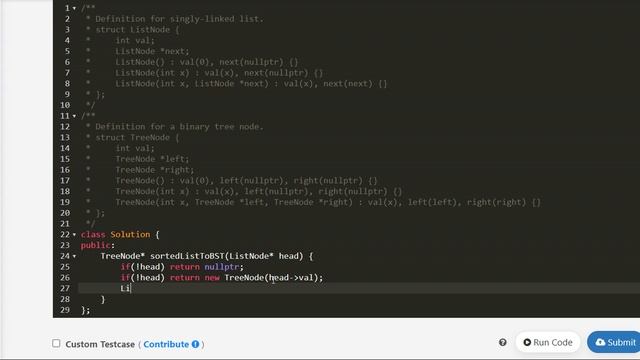 Convert Sorted List to Binary Search Tree (BST) | LeetCode 109 | C++, Java, Python смотреть онлайн