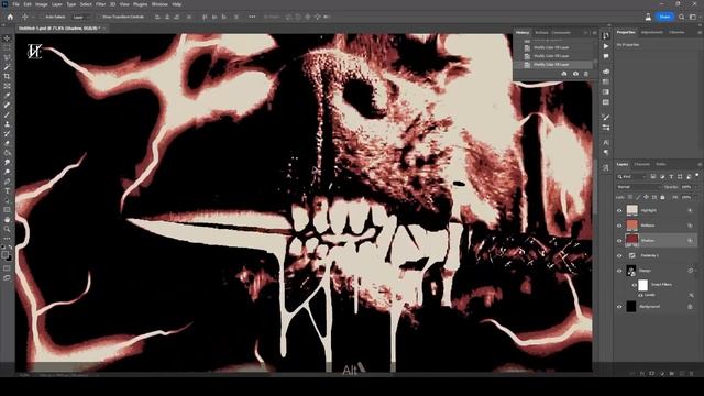 How I Make Streetwear Punk Threshold Design 2023 with My Own Method - Photoshop Tutorial смотреть онлайн