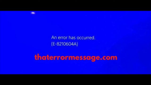 (E-8210604A) Playstation error смотреть онлайн