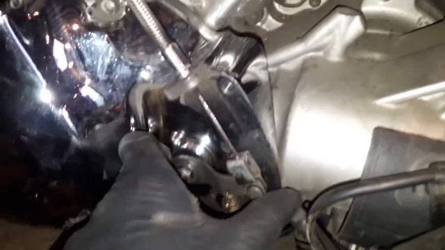 Регулировка штока сцепления на Yamaha XVS1100