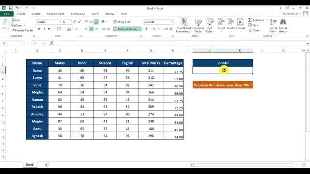 How To Use CountIF in Excel (Hindi) смотреть онлайн