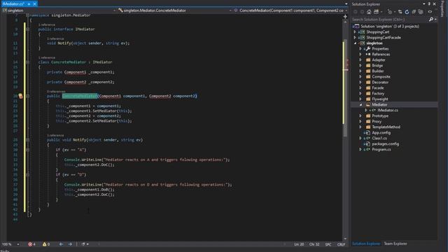23 نمط الوسيط Mediator design pattern in C# lang смотреть онлайн