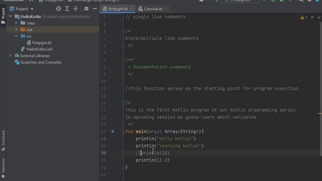 Kotlin Tutorial 5: Comments in Kotlin [Kotlin Programming Full Course] смотреть онлайн