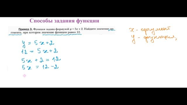 Способы задания функции. 7 класс смотреть онлайн