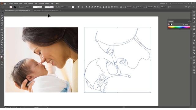 Create Line Art In Adobe Illustrator - One Line - [tuto] смотреть онлайн