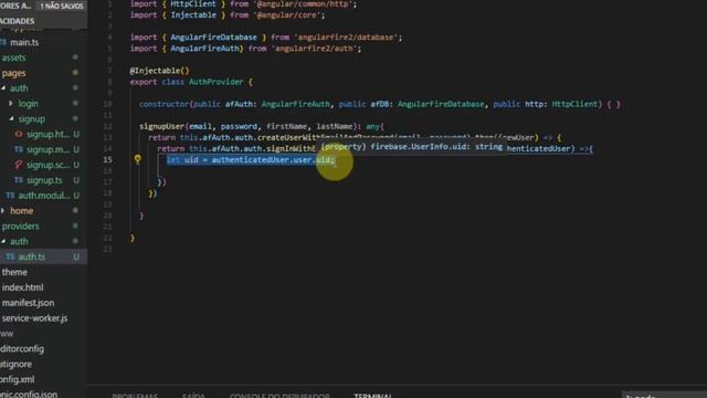 Ionic #18 - Criando o método de Criação de Usuário (Email) no Firebase смотреть онлайн