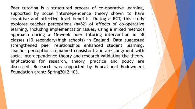 Teacher Perceptions of the Impact of Peer Learning in their Classrooms Using Social Interdependence смотреть онлайн