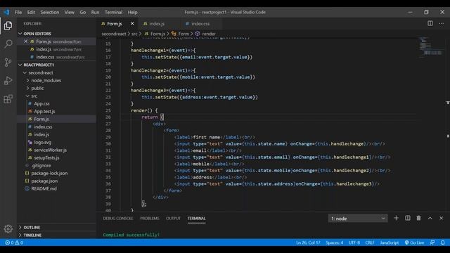 REACT (tutorial3) FORM VALIDATION ON REACT смотреть онлайн