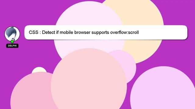 CSS : Detect if mobile browser supports overflow:scroll смотреть онлайн