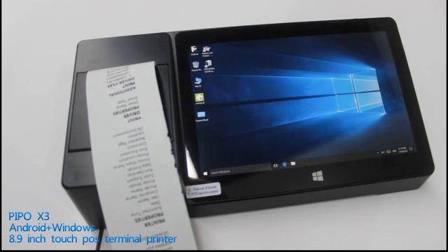 X3 combine 58mm Thermal printer pos system 8.9 inch intel HD mini pc смотреть онлайн