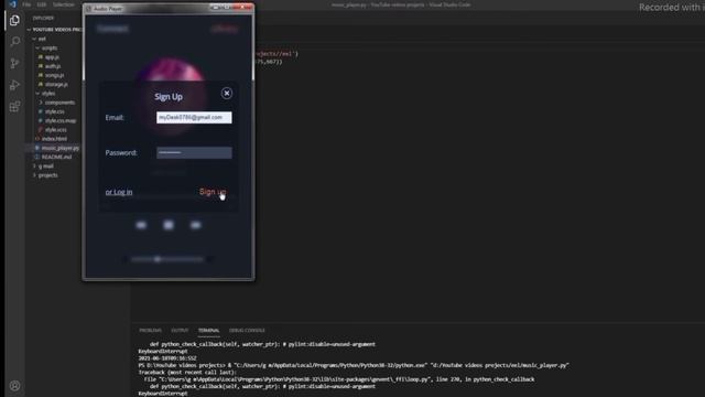 How to make gui music player with python..| python eel.(codepen) смотреть онлайн