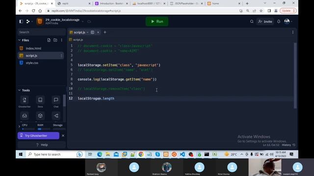 Java Script For Beginners - Hindi-28 cookie local storage смотреть онлайн