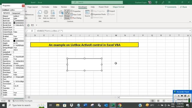 An example on ListBox ActiveX control in Excel VBA смотреть онлайн