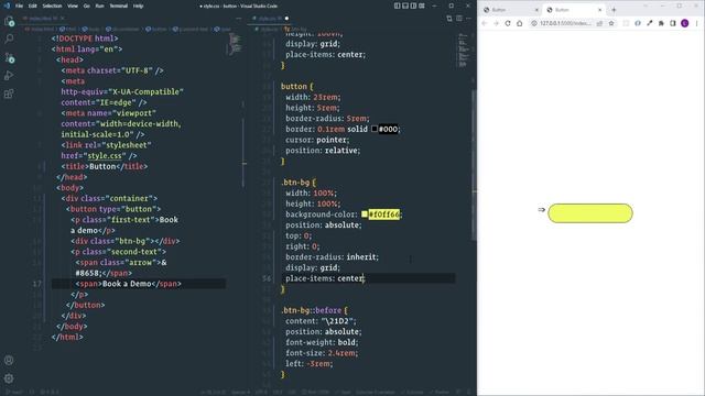 Button with Hover Effect using HTML and CSS / How to Create a Creative Button with HTML and CSS смотреть онлайн
