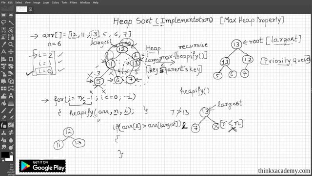 Heap Sort in C++ смотреть онлайн