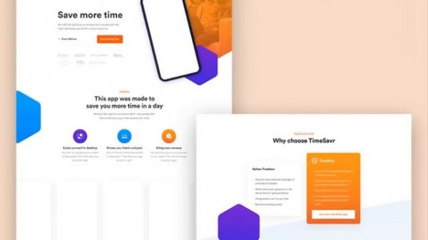 Photoshop CS6 Free Download Modern App Landing Page PSD Template