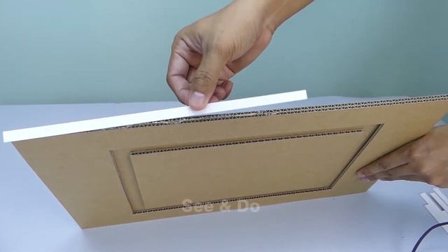 Как сделать тумбочку для хранения из картона || Картонная Мебель смотреть онлайн