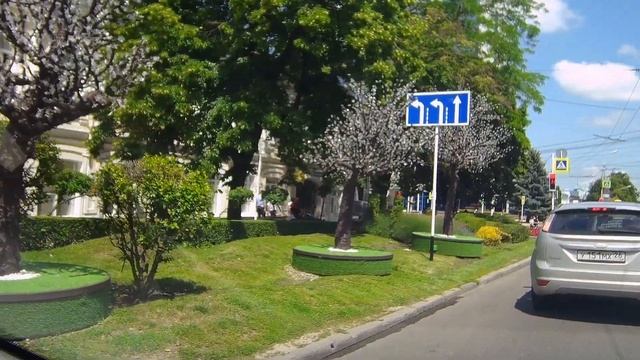 Едем в центр Ставрополя. Переулок Интендантский, Крепостная гора, улица Ставропольская. смотреть онлайн