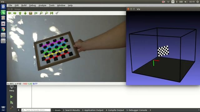 Camera calibration - chessboard pattern pose detection смотреть онлайн