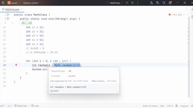 57 - Java Matematiksel İşlemler (Math.class) смотреть онлайн