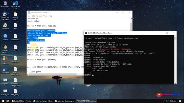 Belajar SQLite 14 Joins and Union смотреть онлайн