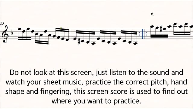 Schradieck Violin Book 1 No.7 ♪=60 Slow Practice Play Along Piano смотреть онлайн