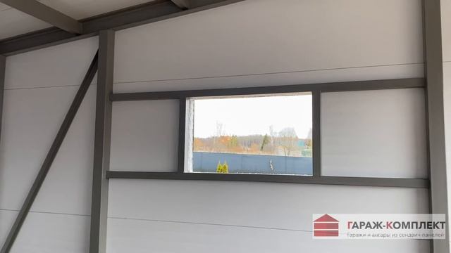 Плюсы односкатной крыши в гараже из сэндвич панелей (каркас без ферм) смотреть онлайн