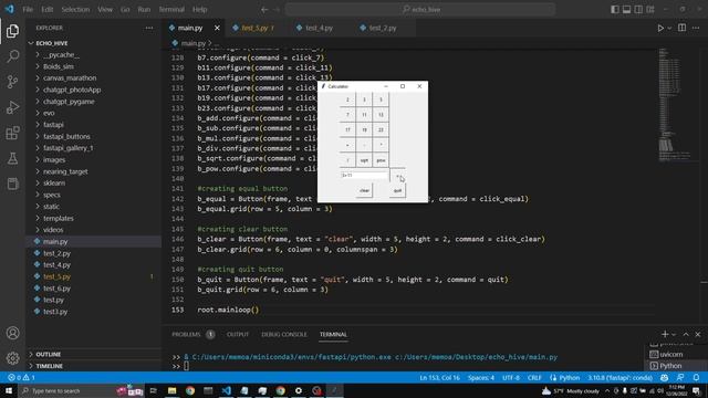 Calculator UI design with FastApi and TKinter смотреть онлайн