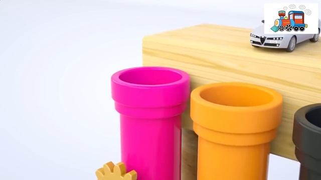 Couleurs pour que bébé apprendre avec des véhicules de rue, des voitures de sport et des balles смотреть онлайн