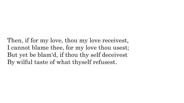 Sonnet 40 | William Shakespeare | TTPP смотреть онлайн