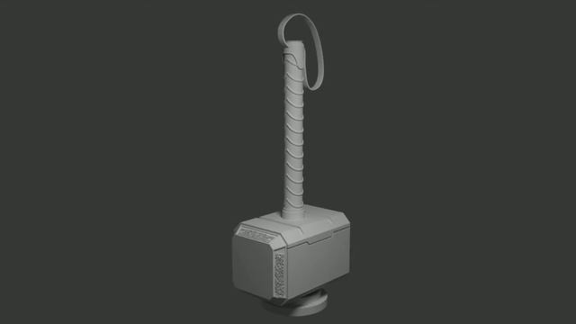 Thor Mjolnir 3d model BLENDER смотреть онлайн