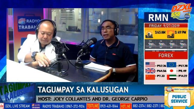 TAGUMPAY SA KALUSUGAN - 9/27/19 - 1:30 - 2:30 P.M смотреть онлайн