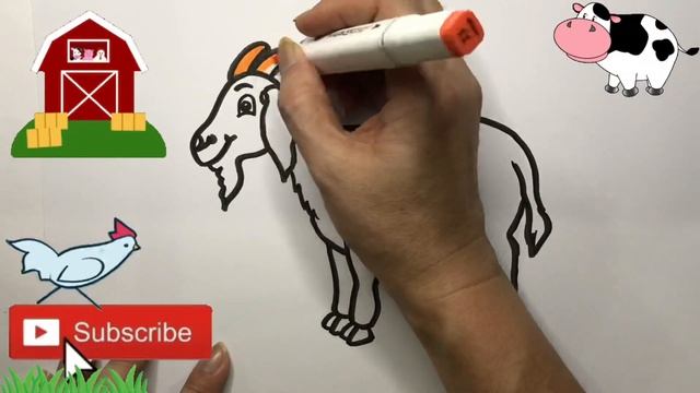 Bolalar uchun echki chizish | How To Draw Goat for Children | Как нарисовать козу для детей смотреть онлайн
