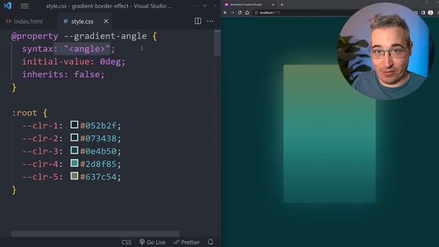 Create an animated, glowing, gradient border with CSS смотреть онлайн