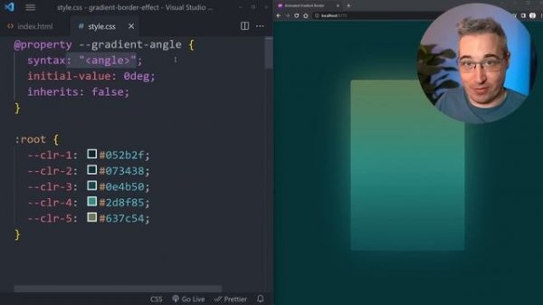 Create an animated, glowing, gradient border with CSS