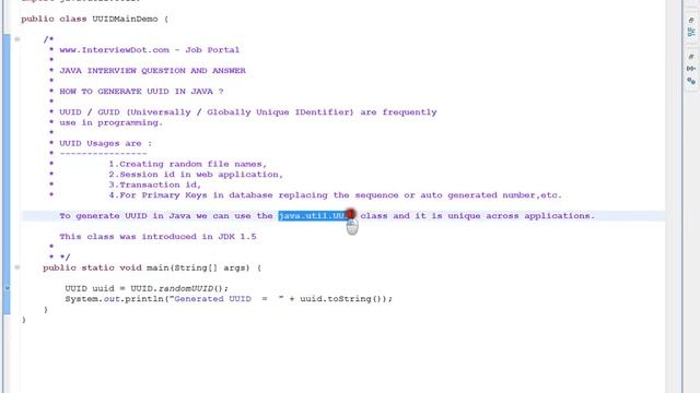 JAVA UUID смотреть онлайн
