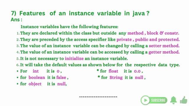 7. Feature of Instance variable in java | Interview question on variable | Siddharth Lecture смотреть онлайн