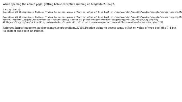 Magento: M2.3 : Trying to access array offset on value of type bool running on PHP 7.4 смотреть онлайн