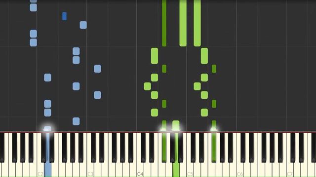 Oblivion - Grimes - Very easy and simple piano tutorial synthesia cover смотреть онлайн