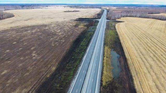 Реконструкция трассы Екатеринбург - Тюмень вблизи Камышлова смотреть онлайн