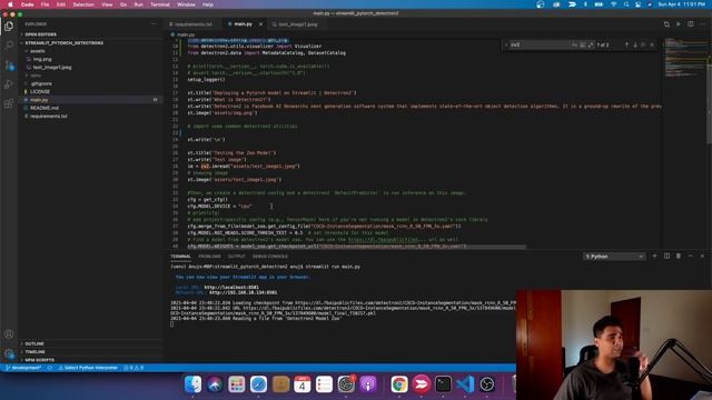 Build your first ML App | Streamlit + Pytorch with Detectron2 смотреть онлайн