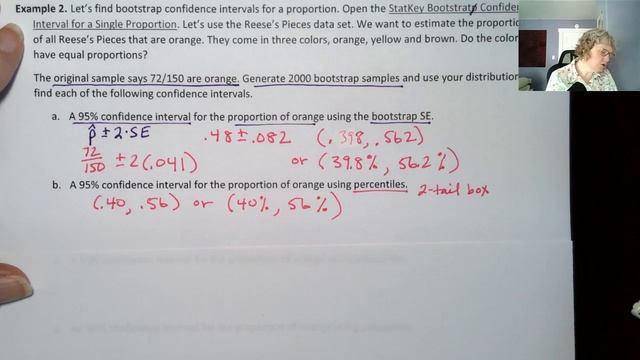 Stat 243 Module 5 Video 4 Bootstrap Confidence Intervals of a Proportion смотреть онлайн